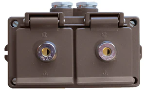selcast Socket outlet locking dual 2xpk16
