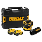 BATTERY ORBITAL SANDER DEWALT DCW210P2 125MM, 2X5AH, TSTAK