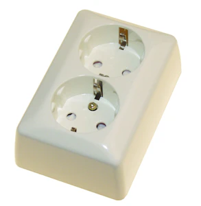 schneider electric Påputsvägguttag ht1090pt v 2-delad schuko