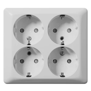 schneider electric Påputsvägguttag h1084pt v 4-delad schuko