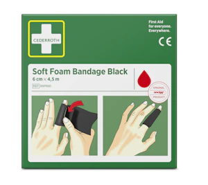 norgesplaster as Bandage cederroth soft foam 6cmx4,5m black