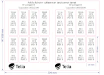 MERKINTÄTARVIKE DATA EXXI RF-JUMPPER 1800/2100 RF3 10KPL