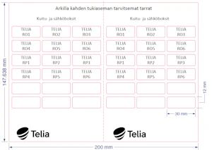 exxi Merkintätarvike data exxi kuitu-ja sähköboksit 10kpl