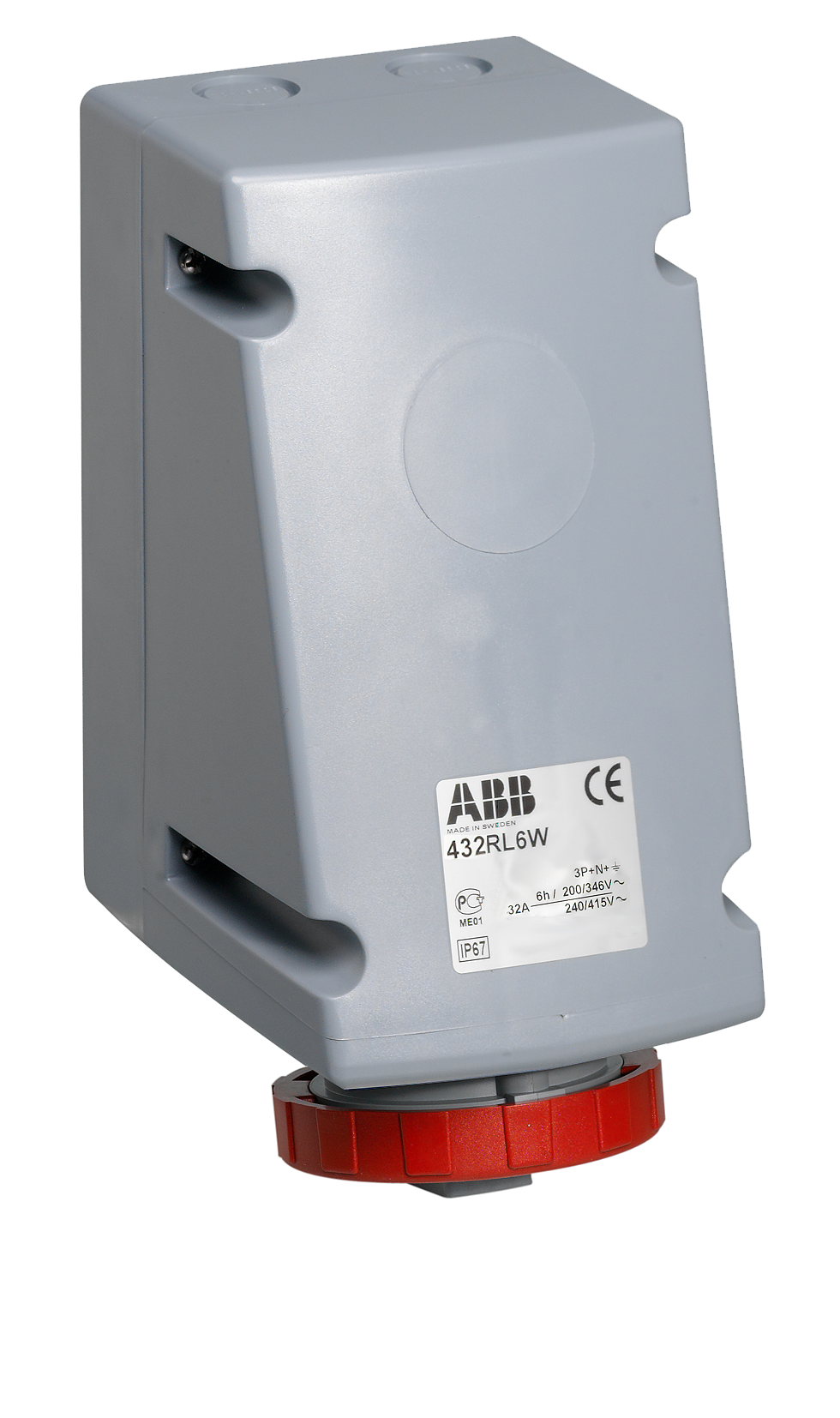 VÄGGUTTAG 316RL6W 16A 380-415V IP67 3P+E