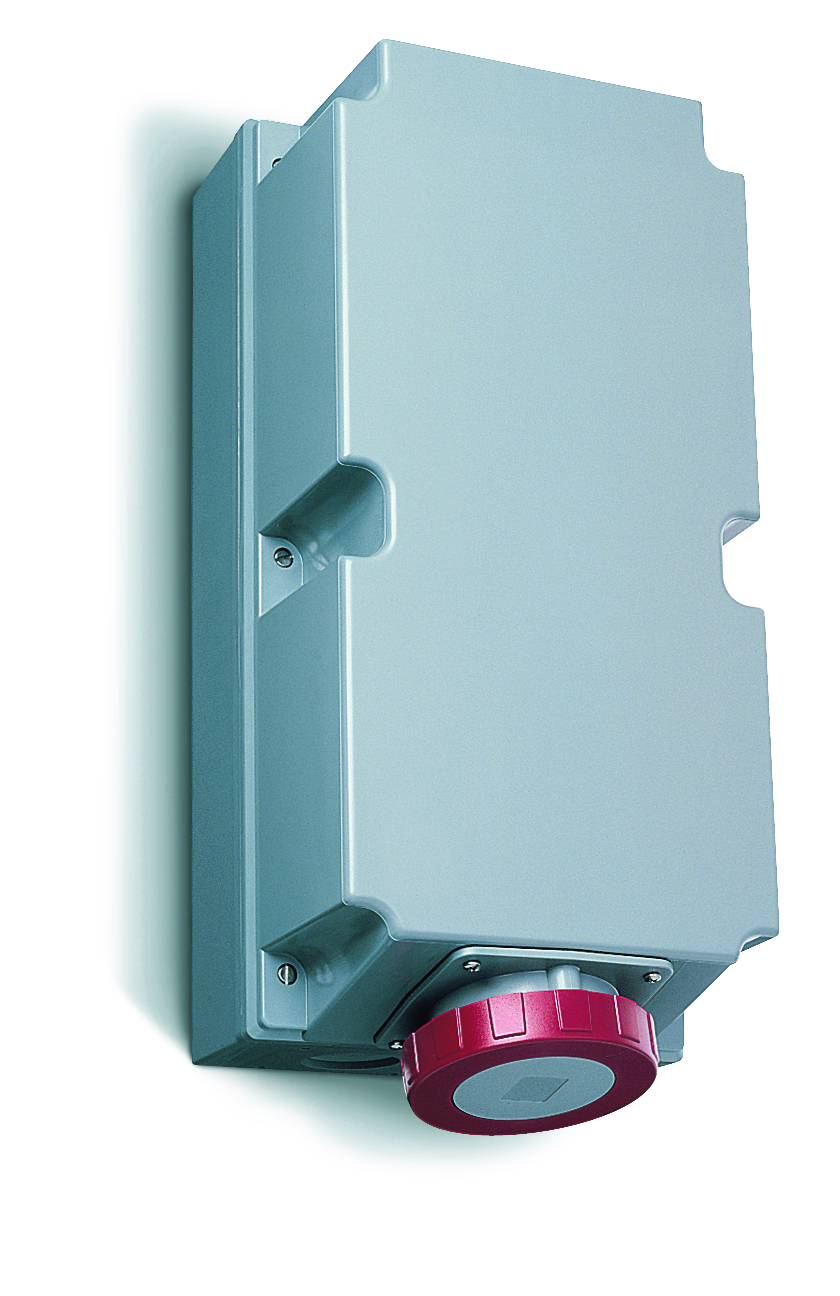 VÄGGUTTAG 2125RL6W 125A -250V IP67 2P+E