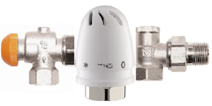 herz Radiatora vārstu komplekts 1/2" aksiāls ar termogalvu