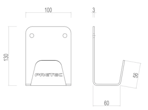 pretec Pretec kabelholder med klave ø60