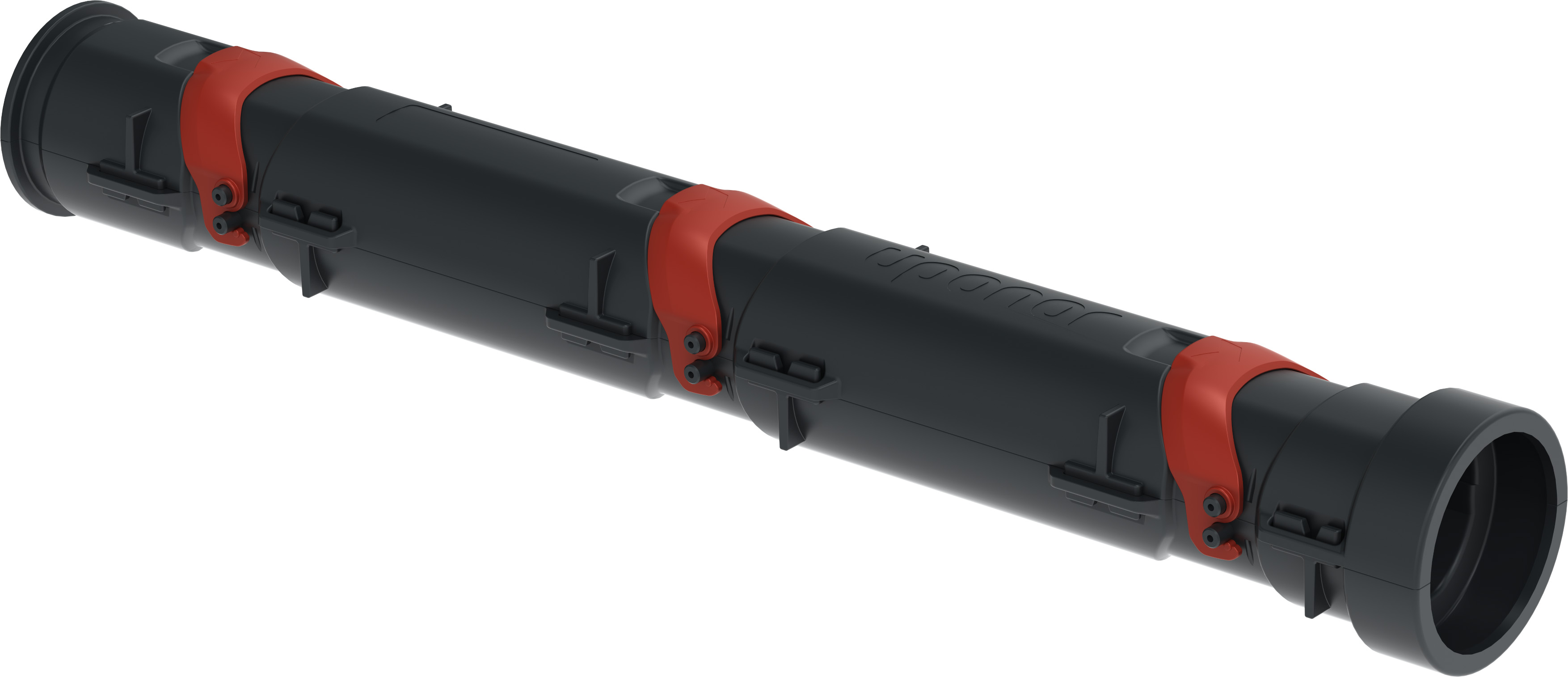 uponor Kabelskyddsrör delat fastguard 160 röd 1m pp