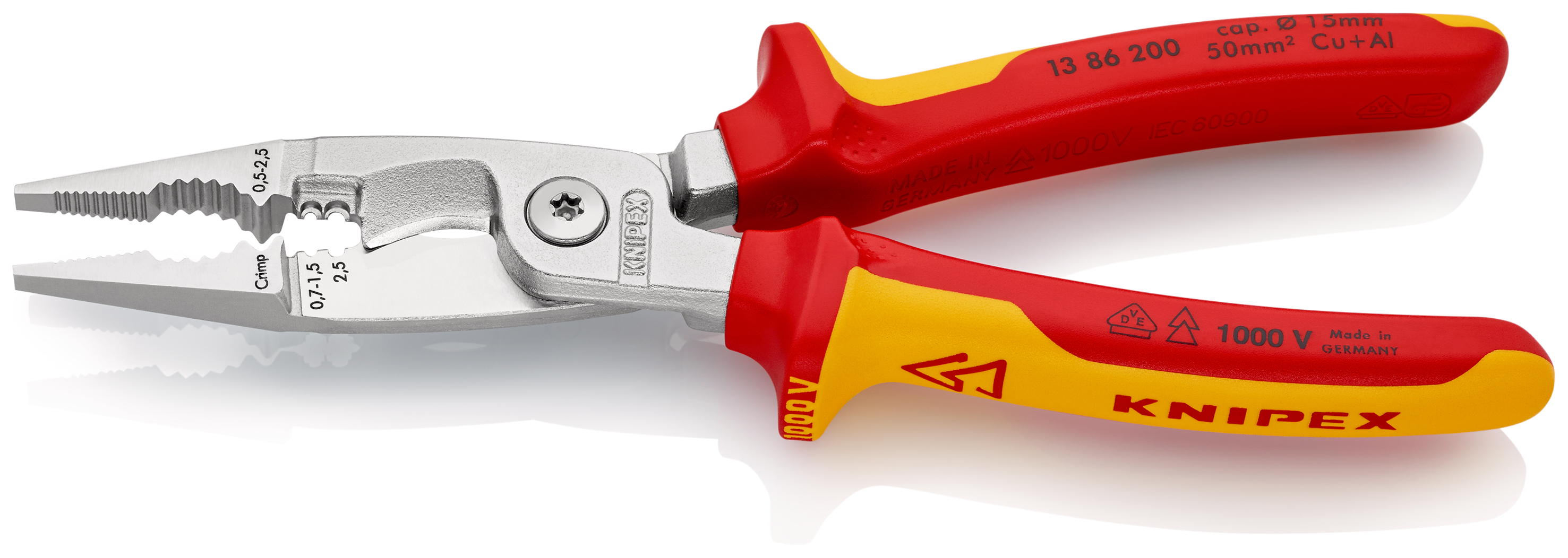 knipex Koorimis- ja lõiketangid d=15mm 50 mm2 vde