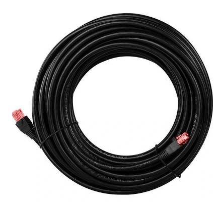 goobay Cat 6 ulkokytkentäkaapeli cat 6 utp pvc pe 30m musta