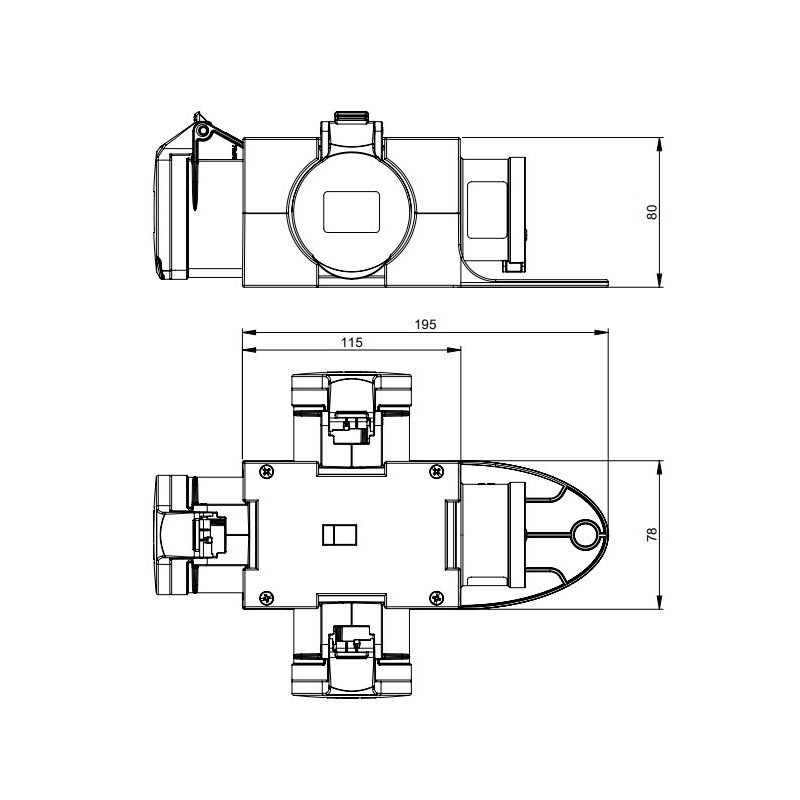 onnline Haaroitin onnline adapteri cee-cee 16a 400v ip44