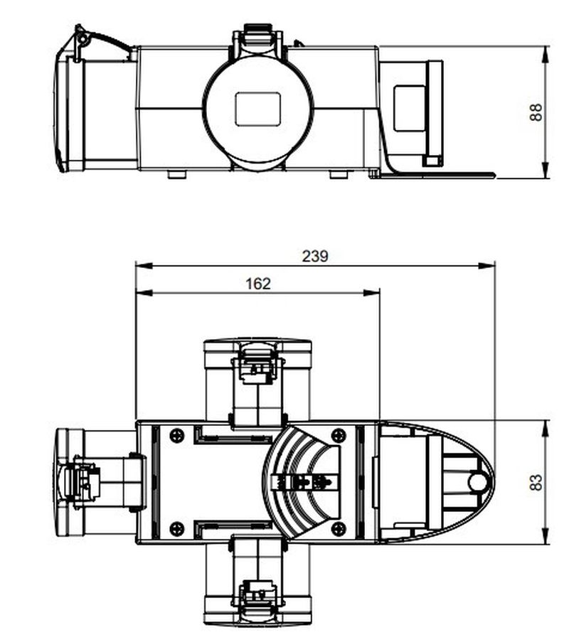 onnline Haaroitin onnline adapteri cee-cee 32a 400v ip44