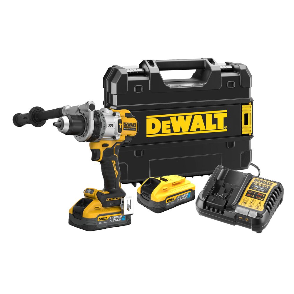 BORR/SKRUVDRAGARE MED SLAG DEWALT 18V 169NM 2X5,0AH TSTAK