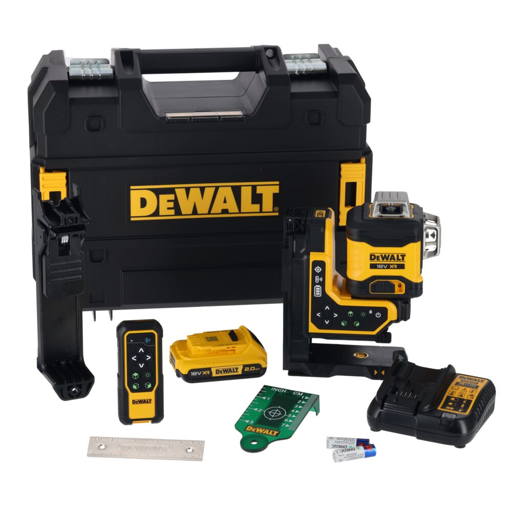 LASER MED FJÄRRSTYRNING DEWALT DCLE34035D1 GRÖN 18V 3X360