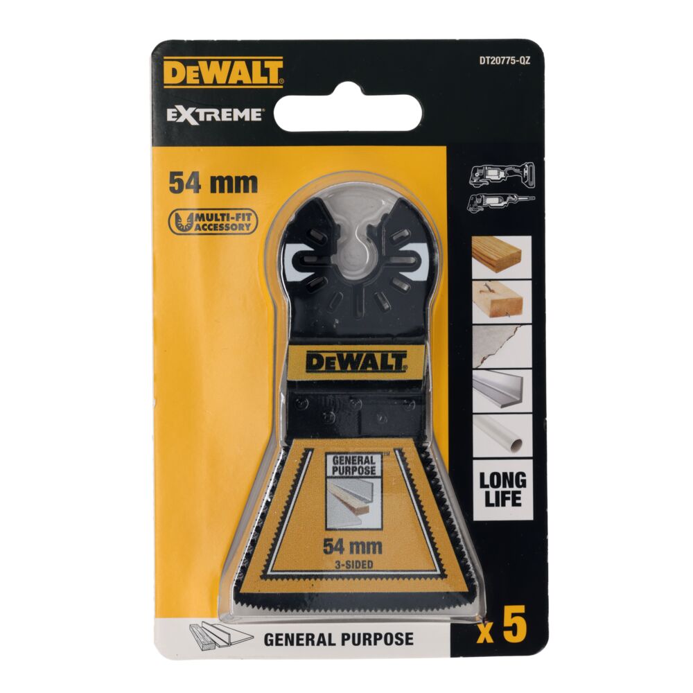 dewalt Monitoimikoneen terä dewalt dt20775 tri-cut 54mm 5kpl