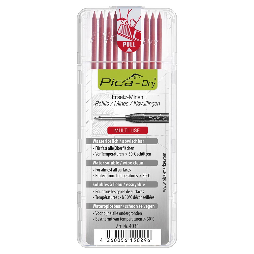 REFILLS BASIC PICA DRY 10PCS RED