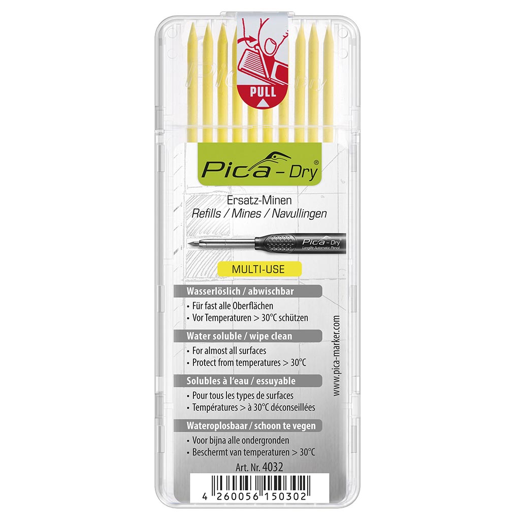 REFILLS BASIC PICA DRY 10PCS YELLOW