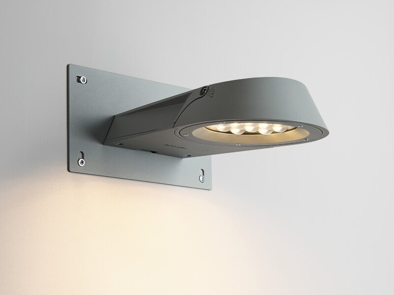 hide-a-lite Out. wall luminaire sharp wall ip65 3100lm 31w 3/4k asym gr