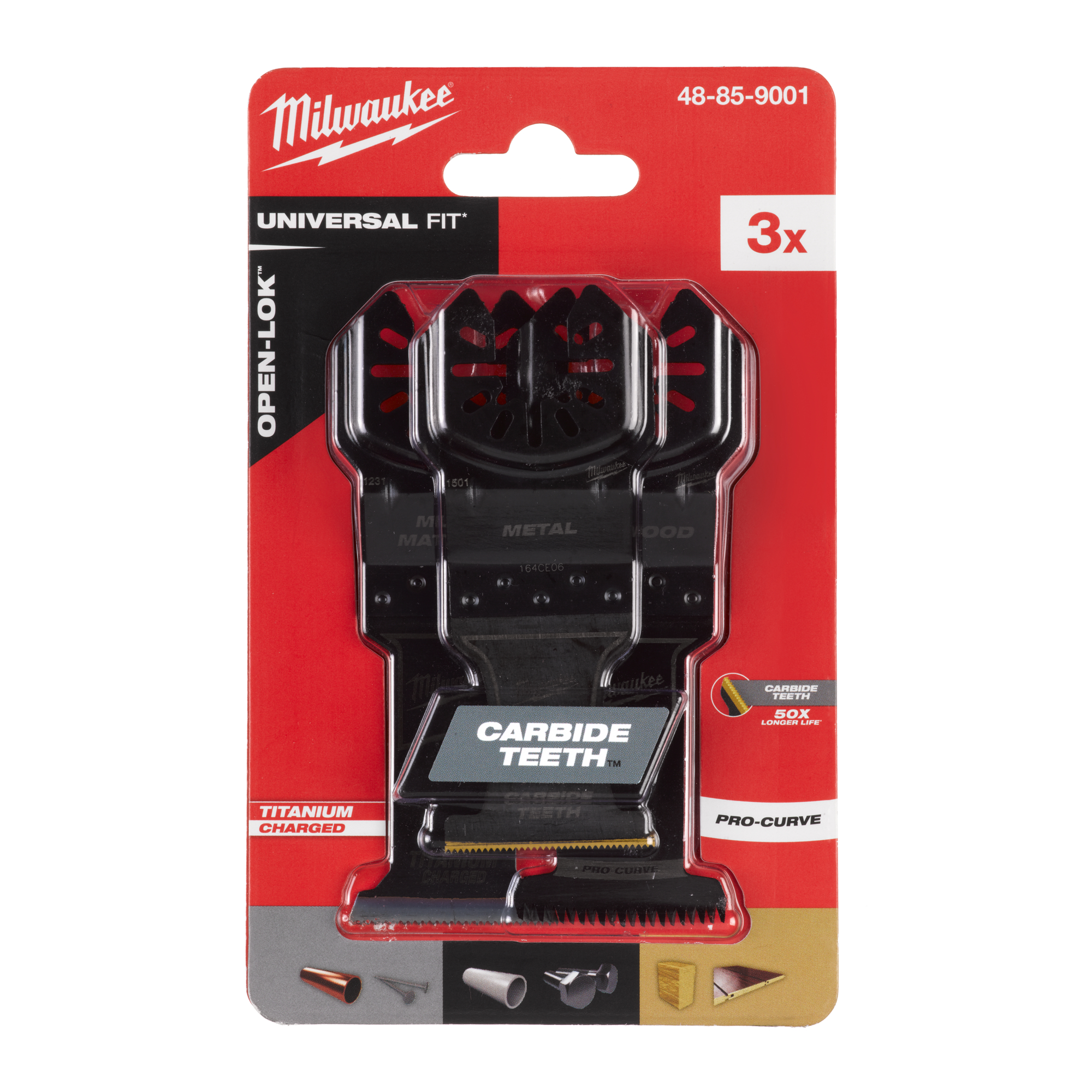 BLADE MULTITOOL MILWAUKEE OPEN-LOK SET 3PCS