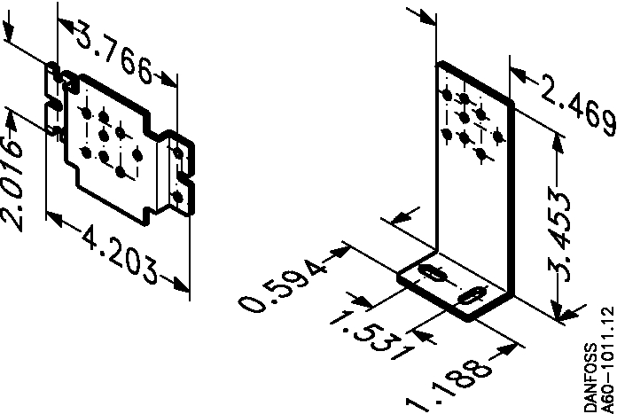 danfoss Kiinnityskonsoli danfoss 060-105666