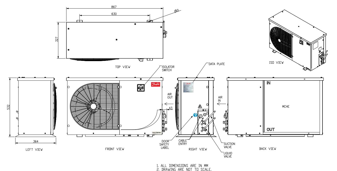 danfoss Condensing unit danfoss op sp msym012mpw09g