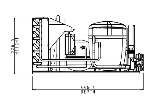 danfoss Compressor unit r134a op-mcgc007fra01g 114x0217