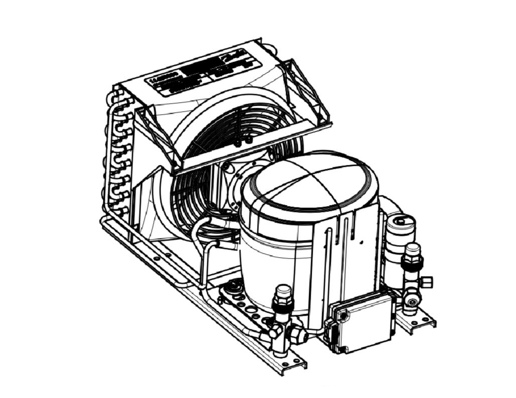danfoss Compressor unit r134a op-mcgc008fra01g 114x0225
