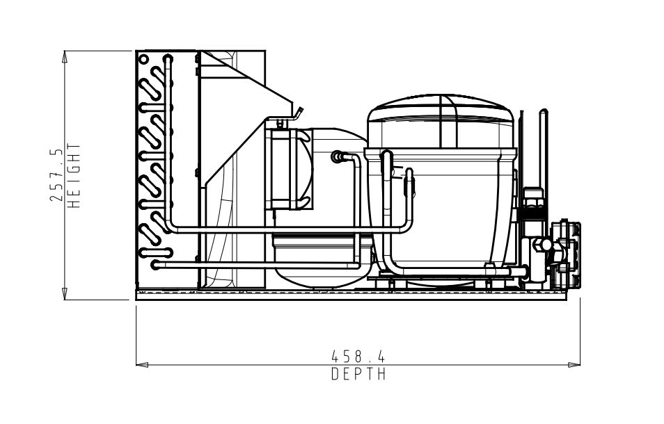 danfoss Compressor unit r134a op-mcgc011fra01g 114x0337
