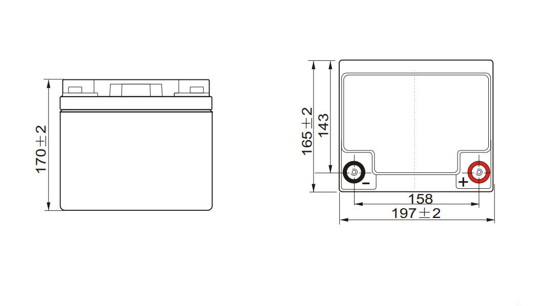 ct-leader Ventilreglerat agm blybat ct45 -12 197x165x170 12v 45ah