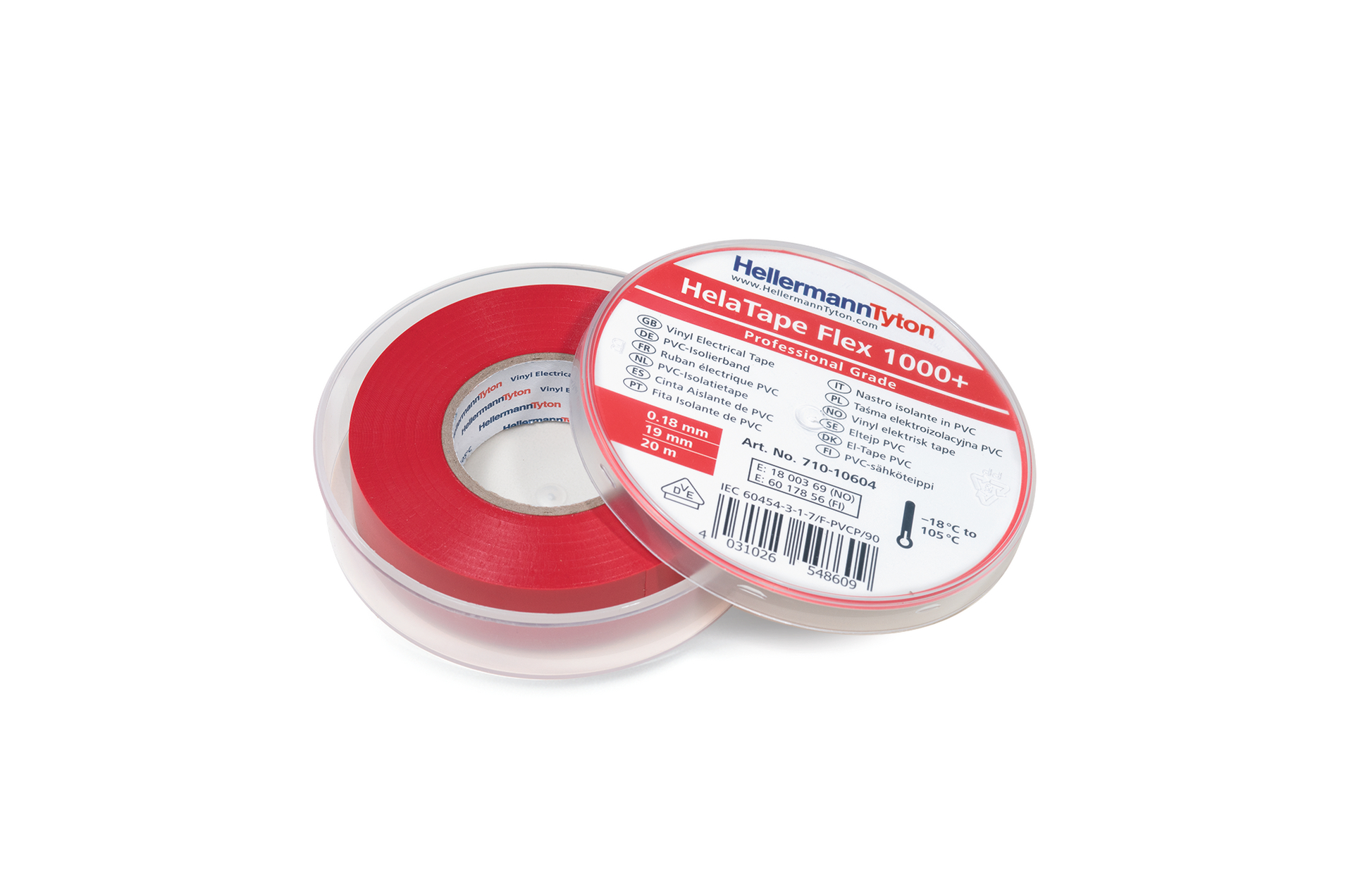 TAPE HELATAPE HTAPE-FLEX1000+ C 19X20 RED