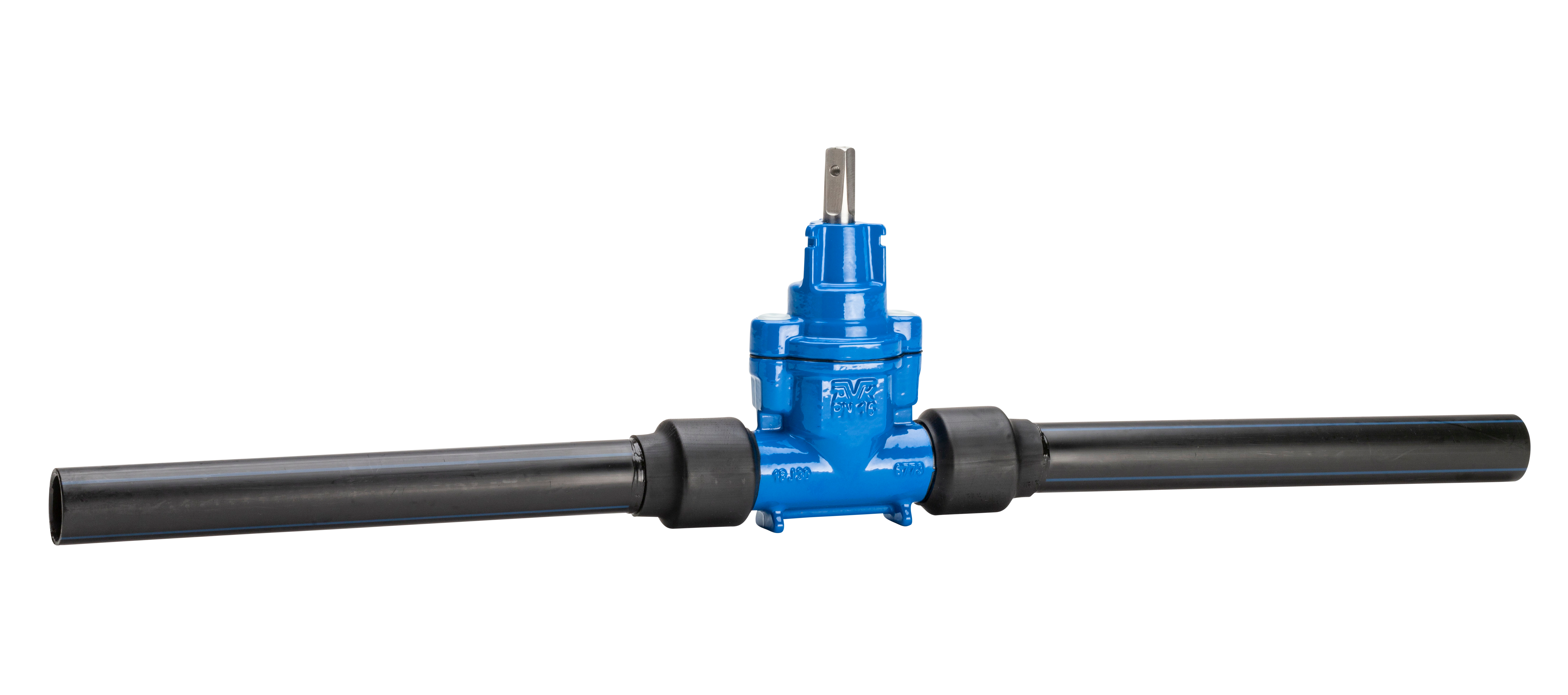 SERVISVENTIL AVK DN40/50mm PN16 PE-ÄNDA