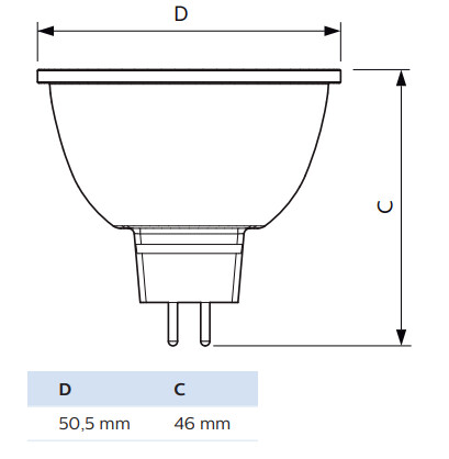 philips Mas led gu5.3 930 500lm 43=8w mr16 24d