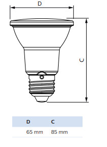 philips Spotlight lampa master led e27 940 540lm 50w=6w par20 40d