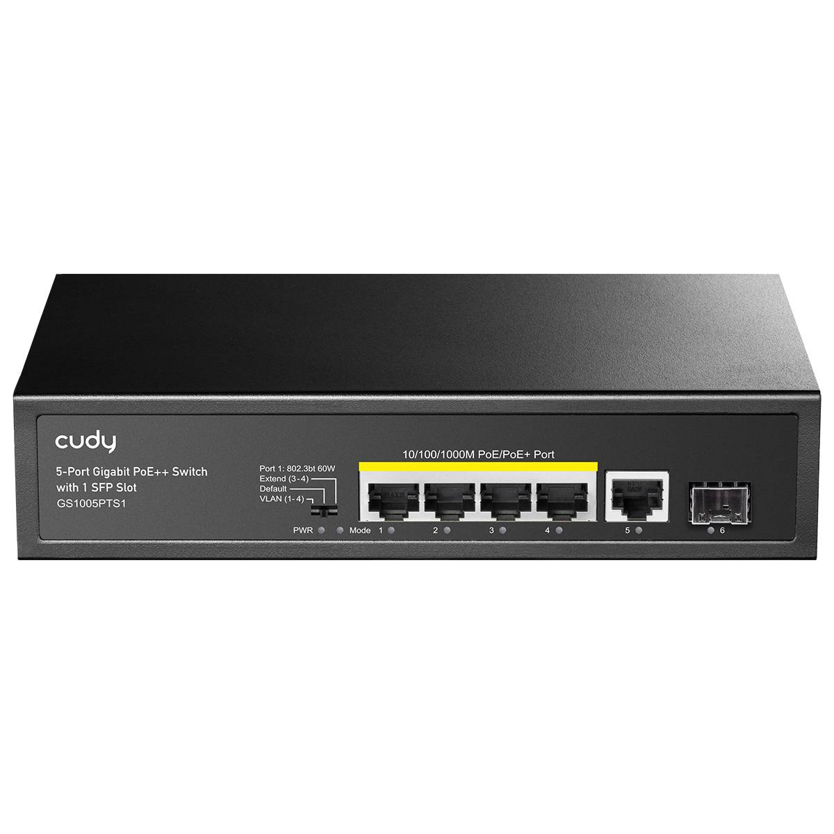 PoE Switch Gigabit, 4+1 porter+SFP 120W