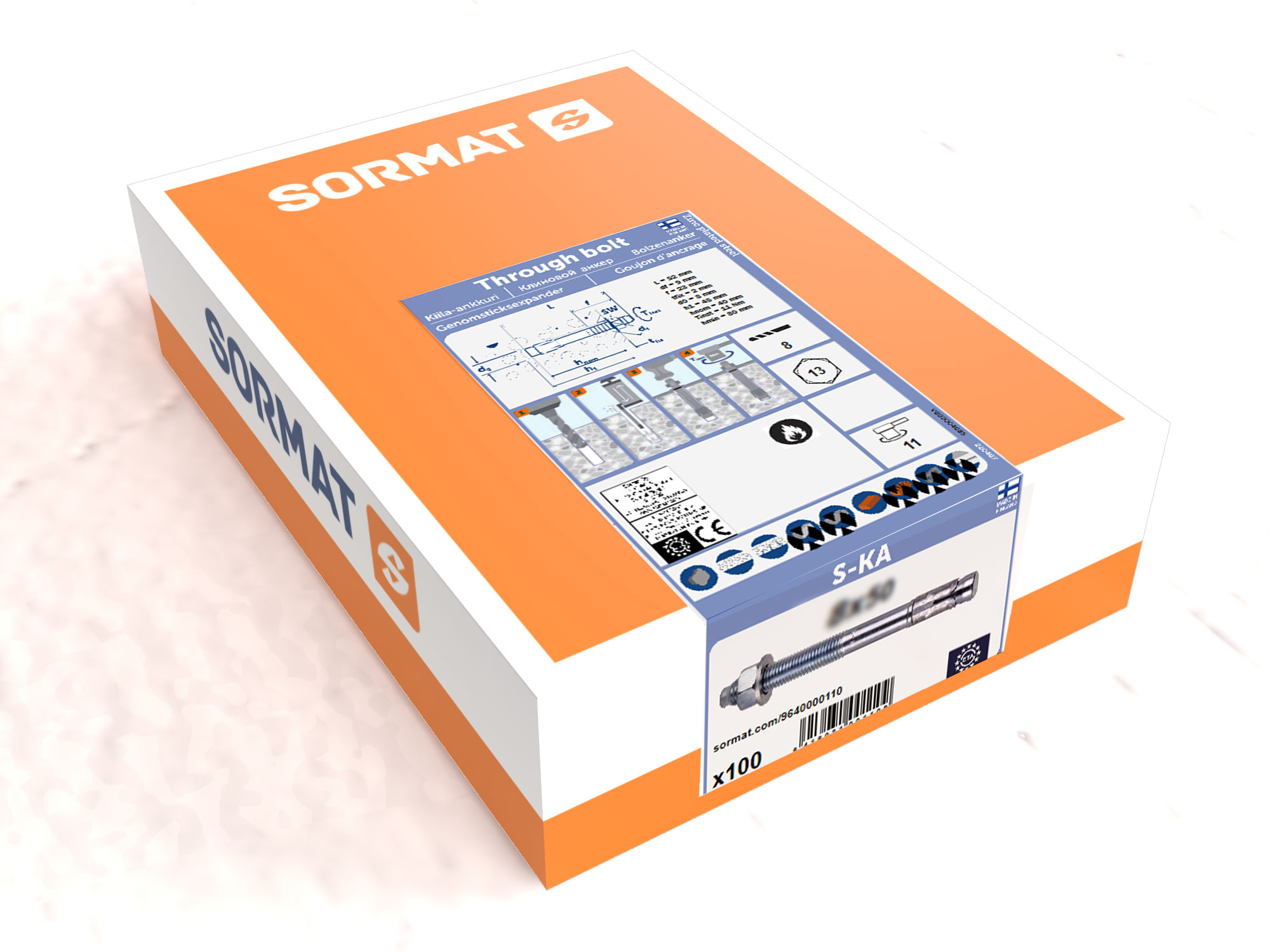 sormat Expander sormat s-ka 12x253/155 förzinkad 10st