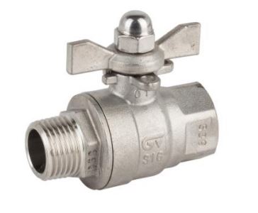 KUULVENTIIL 2-OSA LIBLIK 1" S/V BSP PN63 AISI316
