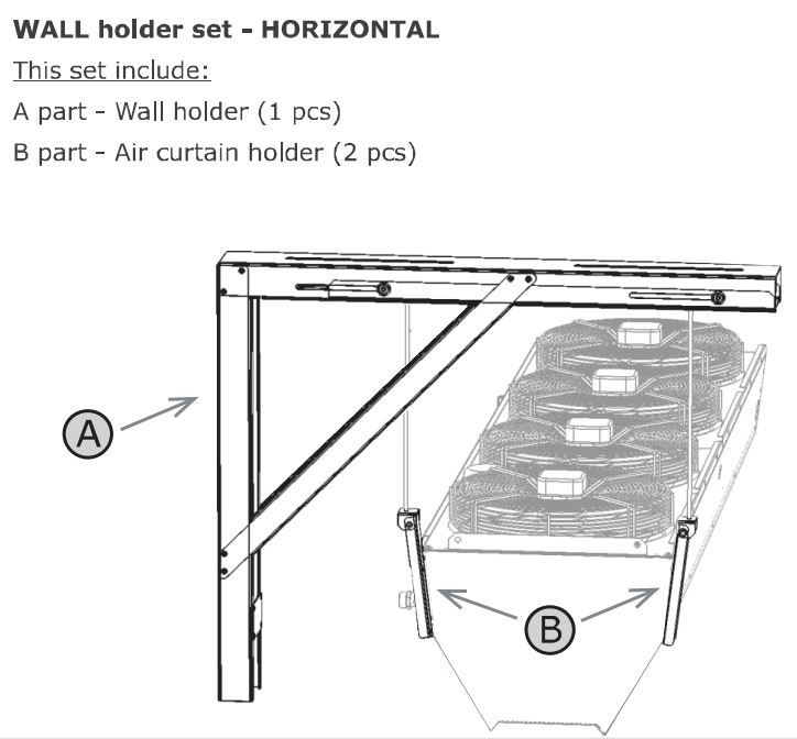 onnline Wall holder set indesse, horizontal