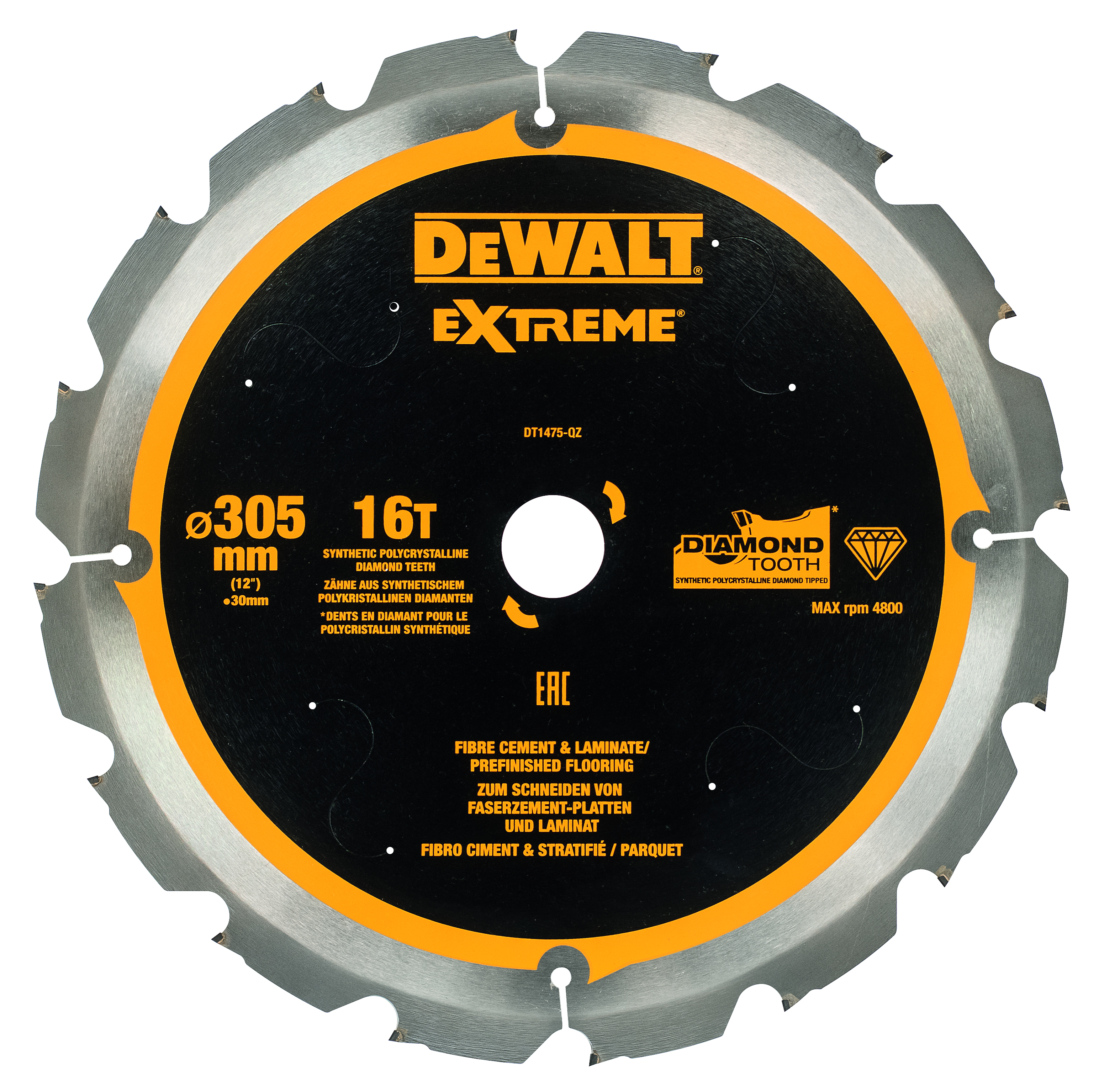 TIMANTTITERÄ DEWALT 305X30MM X16T