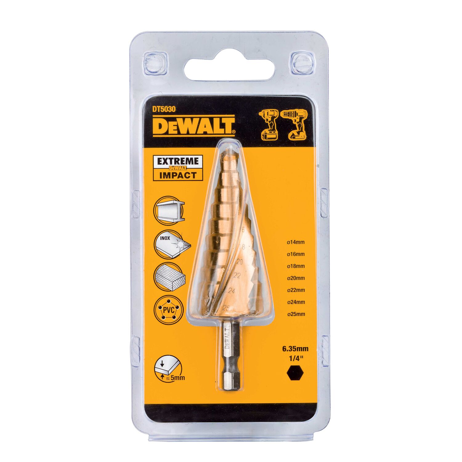 dewalt Step drill bit dewalt 14-25mm