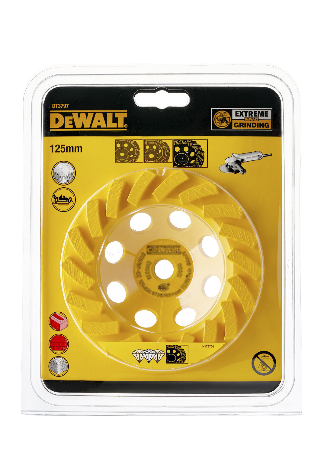 DIAMOND GRINDING CUP DEWALT DIAMOND 125MM