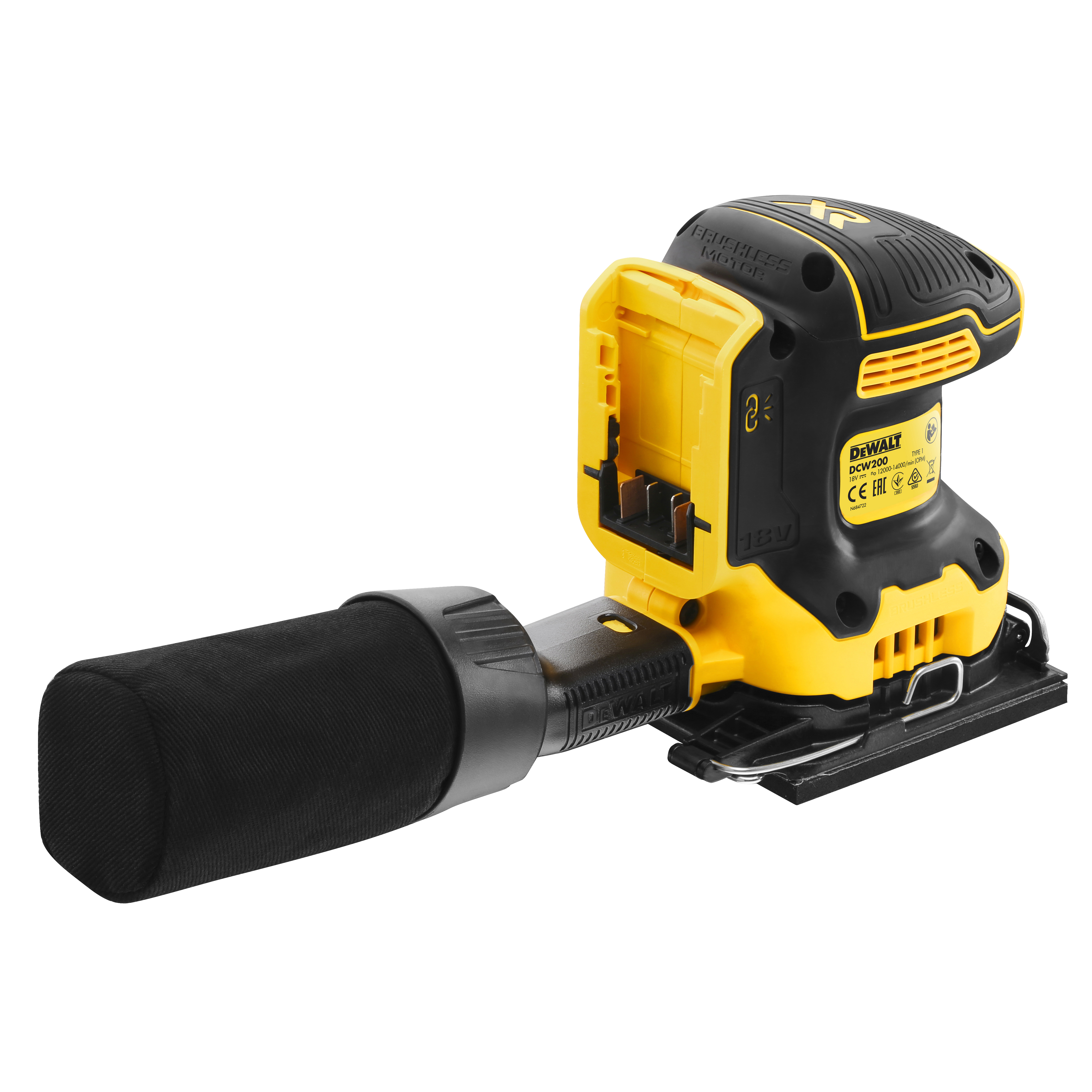 dewalt Bat palm orbital sander dewalt dcw200n 18v xr, bare