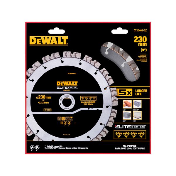 DIAMOND BLADE DEWALT 230X22,23MM