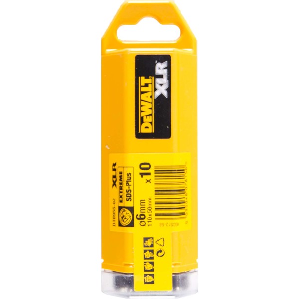 PORAVASARANTERÄ DEWALT XLR 6X110X50MM 10KPL SDS