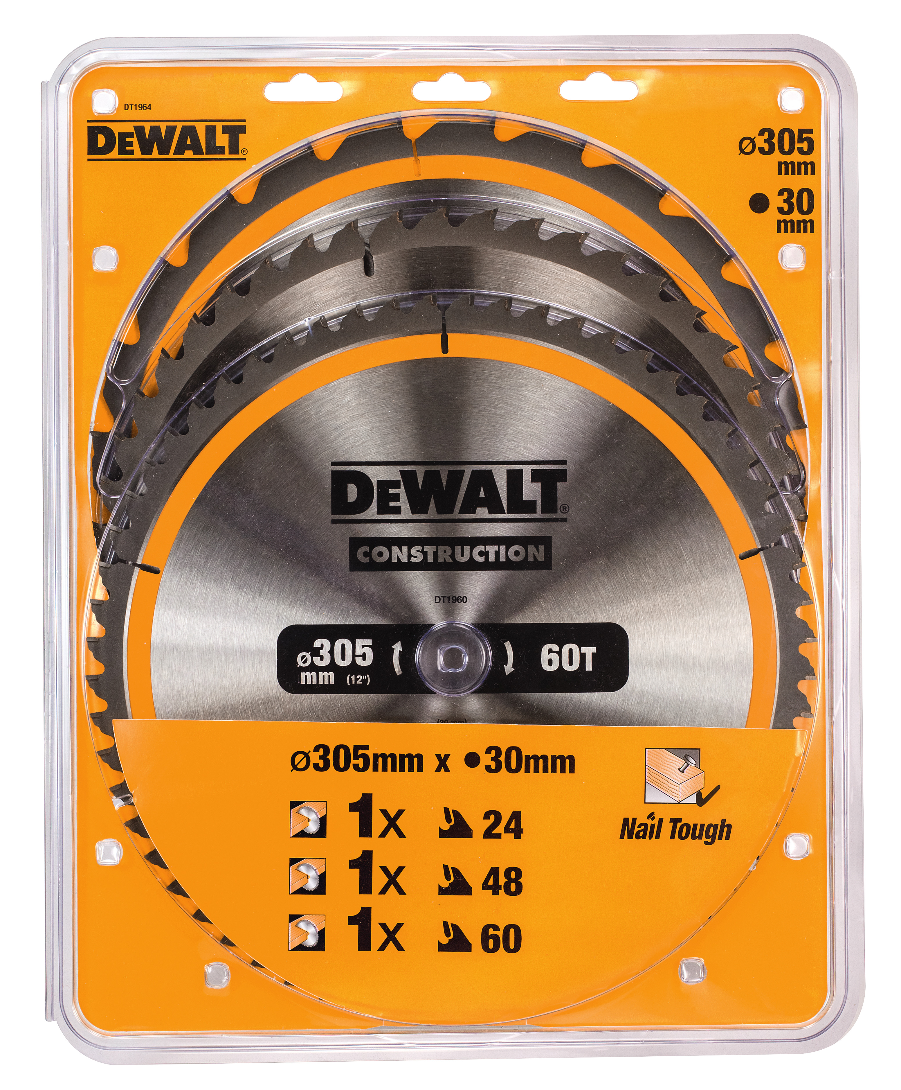 dewalt Cirkelsågklinga dewalt 305mm 3del