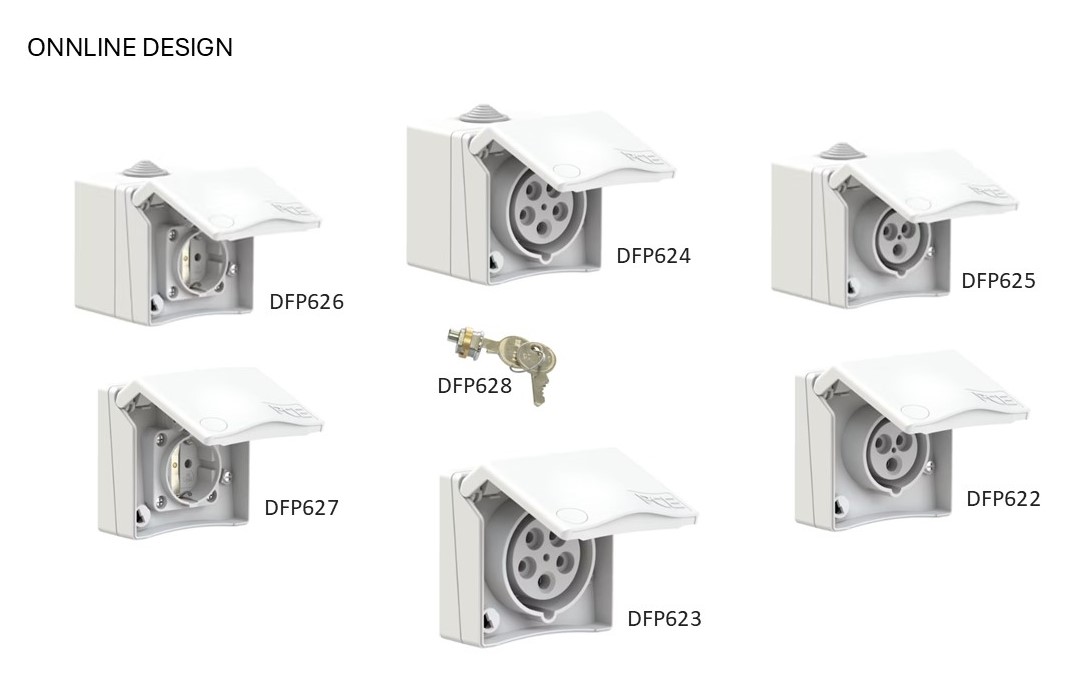 onnline Socket outlet onnline design16a 3p 230v ip44 sur