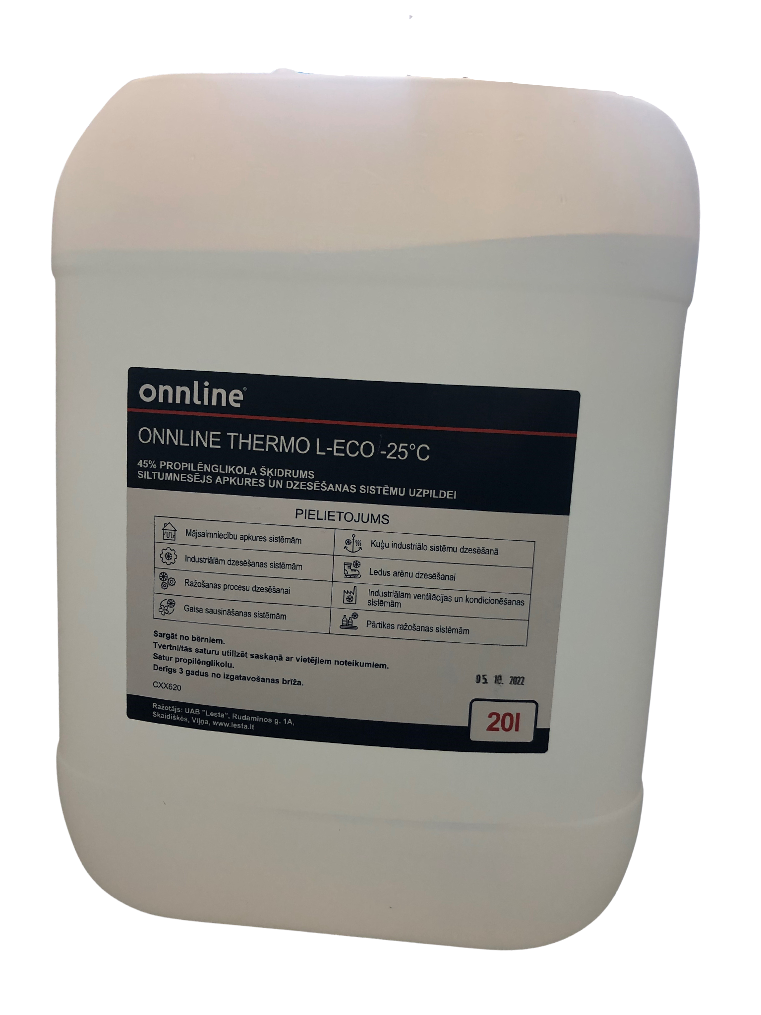 ONNLINE SILTUMNESĒJS -25°C, 20L 45% PROPILĒNGLIKOLS