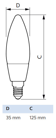 philips Kronlampa master led e14 840 485lm 40=2.3w b35 ue a