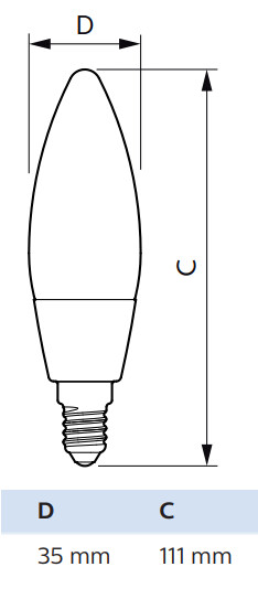 philips Trafikljuslampa e14 840 485lm 40=2.3w cl ue a