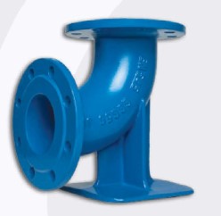 ATLOKU LĪKUMS AR PAMATNI DN100 90° PN16