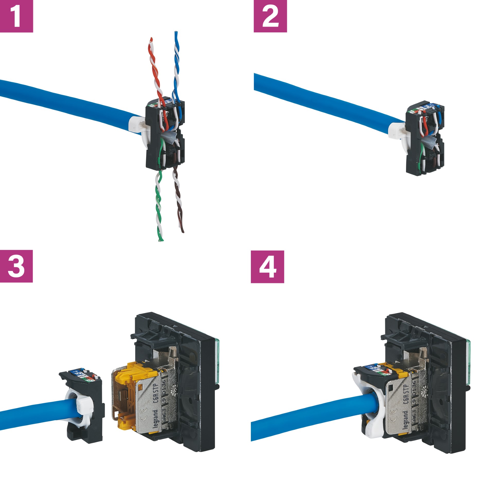 legrand Rörelsevakt plexo rj45 kat 6 ftp grå mekanisk